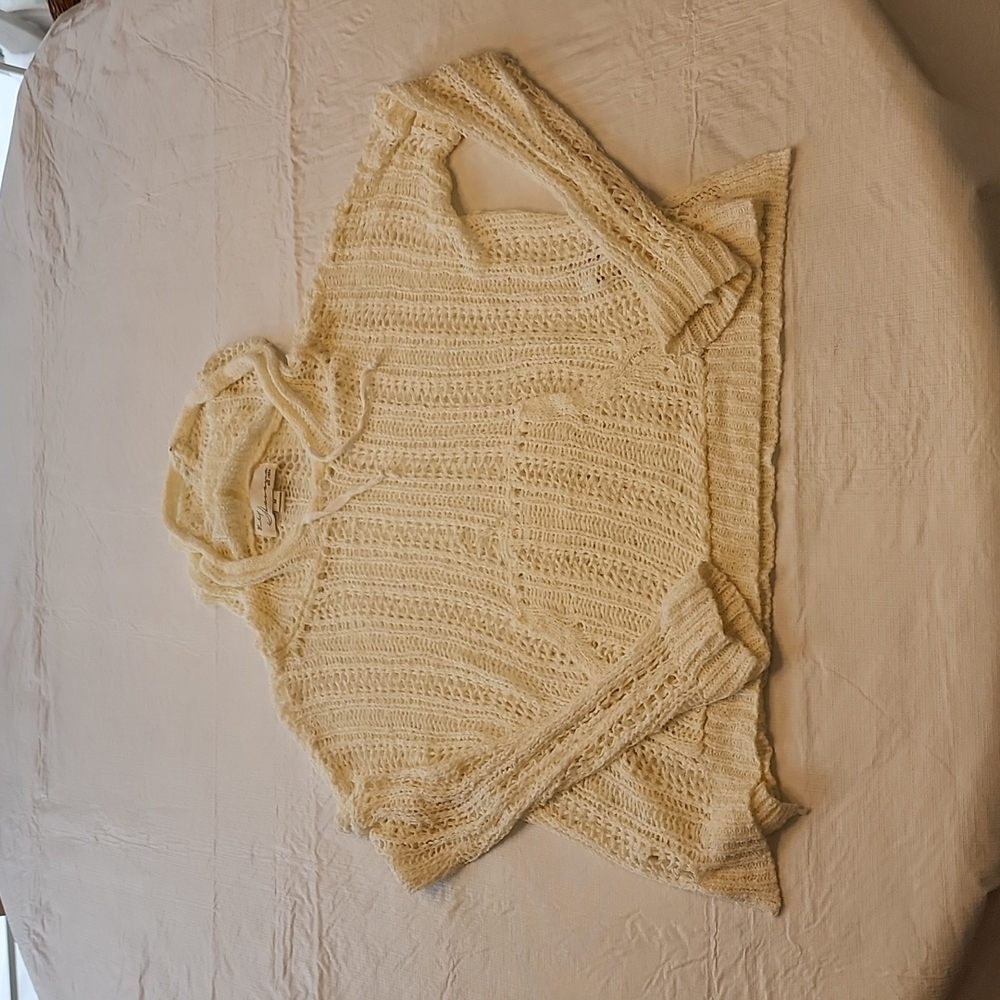 Vintage Havana cream crochet hoodie